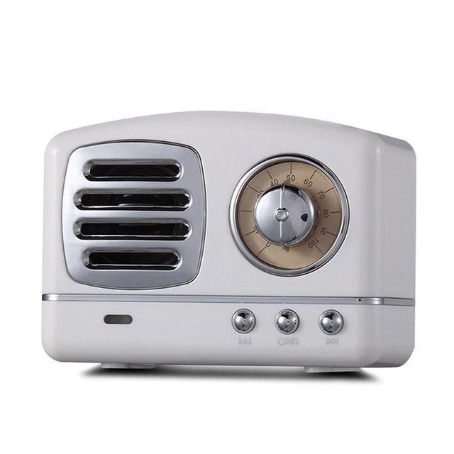 Kawaii White Retro Radio Bluetooth Speaker