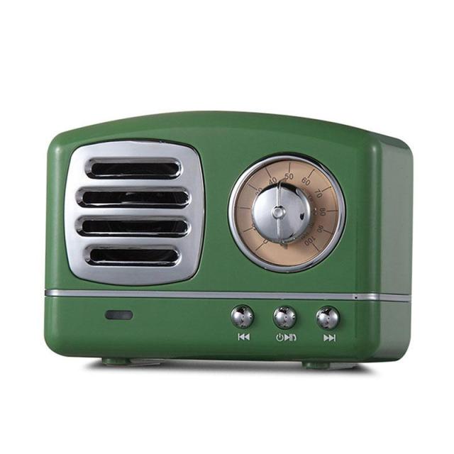 Kawaii Green Retro Radio Bluetooth Speaker