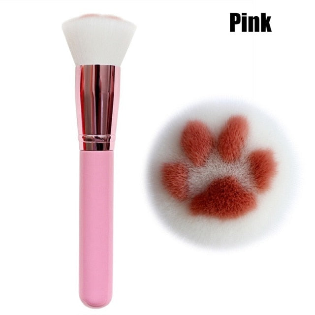 Kawaii Cat Paw Makeup Brush in Pink