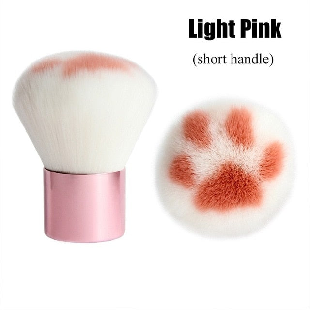 Kawaii Cat Paw Makeup Brush in Light Pink