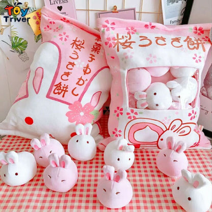Kawaii Pink Bunny PIllow Plushies