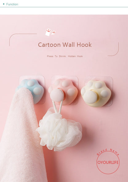 Kawaii Cat Paw Wall Hooks