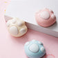 Kawaii Cat Paw Wall Hooks in Pink, Yellow,, and Blue
