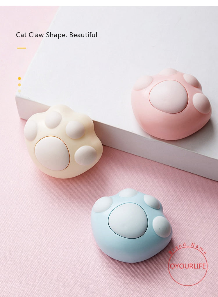 Kawaii Cat Paw Wall Hooks in Pink, Yellow,, and Blue