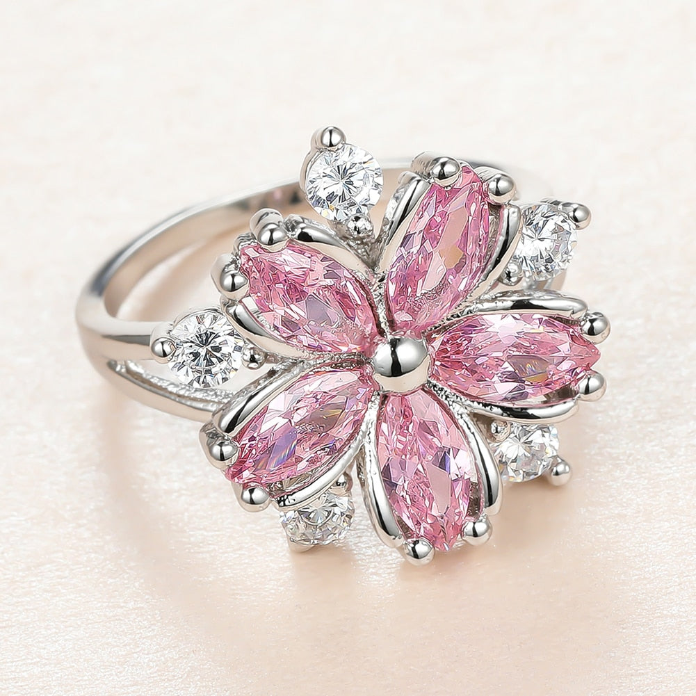 Kawaii Pink Sakura Cherry Blossom Ring