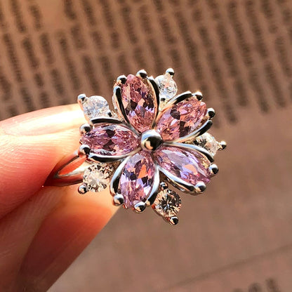 Kawaii Pink Sakura Cherry Blossom Ring