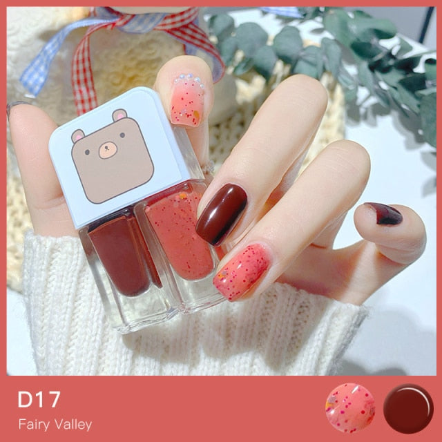 Peach Kawaii Nail Polish Combo Set