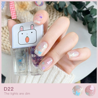 Buttterfly and Hearts Kawaii Nail Polish Combo Set