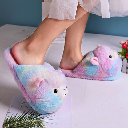 Cute Alpaca Plush Slippers