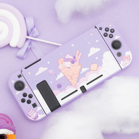Purple Kawaii Ice Cream Cat Nintendo Switch Soft Cover