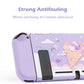 Pastel Purple Nintendo Switch Cover with Ice Cream Cat Design