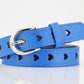 Kawaii Heart-Shaped Eyelet Waist Belt in Blue