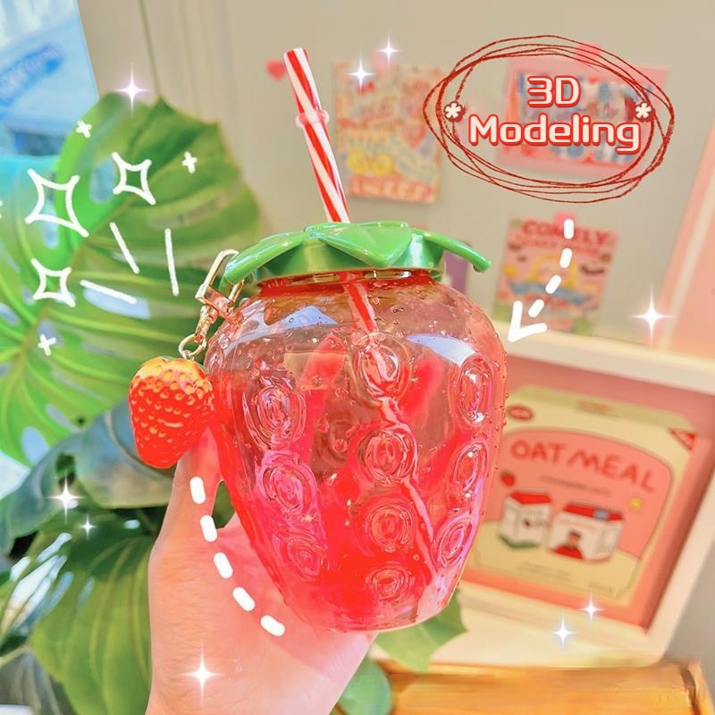 Kawaii Red Strawberry Cup