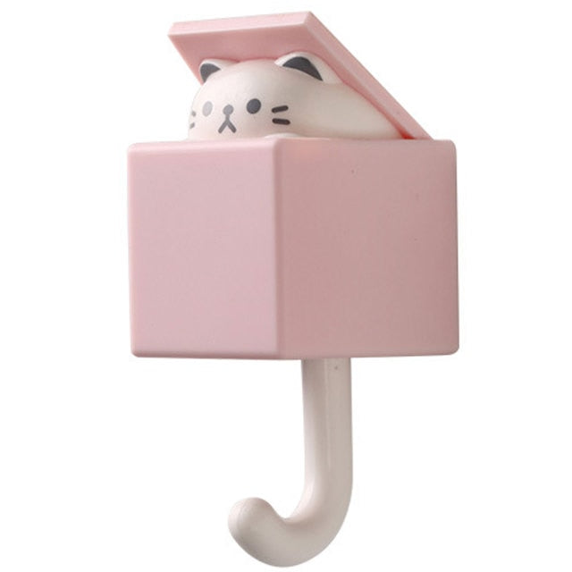 Kawaii Pink Cat Hanger Hook