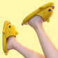 Kawaii Yellow Shark Slippers