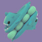 Kawaii Aqua Blue Shark Slippers