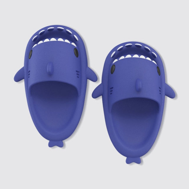 Kawaii Blue Shark Slippers
