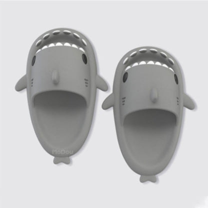Kawaii Grey Shark Slippers