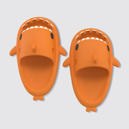 Kawaii Orange Shark Slippers