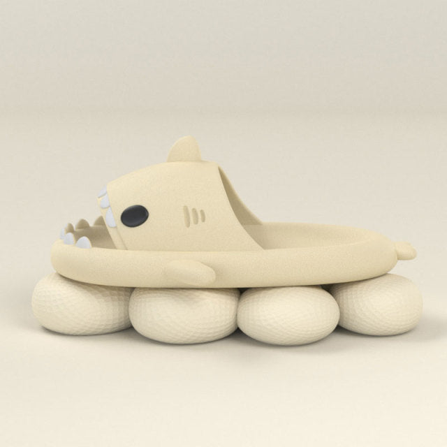 Kawaii Tan Shark Slippers