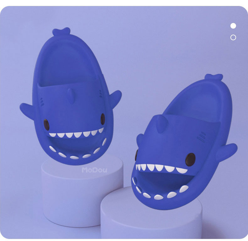 Kawaii Blue Shark Slippers