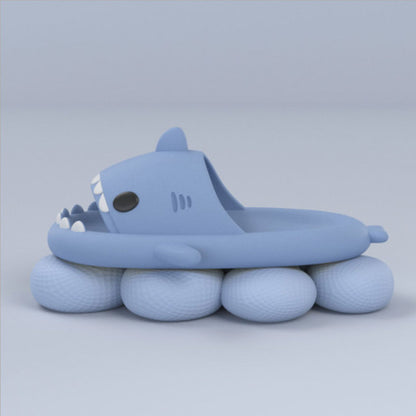 Kawaii Grey Blue Shark Slippers