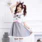 Kawaii Grey Cat Overalls Dress