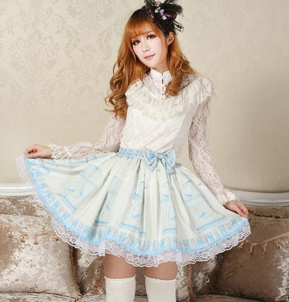 Girl Wearing Our Cute Sweet Lolita Nightingale Skirt