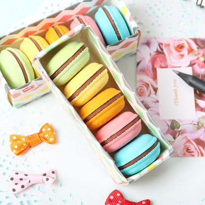 Kawaii Macaron Erasers Set of 5 in a Box