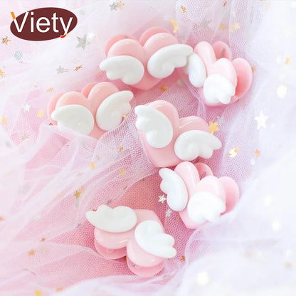 Kawaii Heart Shaped Paper Clips With Angel Wings