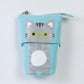 Kawaii Blue Cat Pencil Case With Zipper