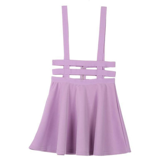 Kawaii Purple Suspenders Skirt