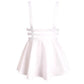 Kawaii White Suspenders Skirt