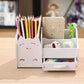 White Neko Cat Desktop Organizer