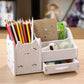 White Neko Cat Desktop Organizer